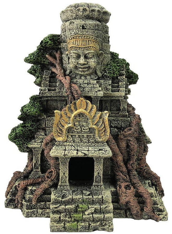 SLOCME Aquarium Large Angkor Wat Buddha Statue Temple Decorations - Angkor Buddha Decor Fish Tank Large Statue Ornament - Image 1